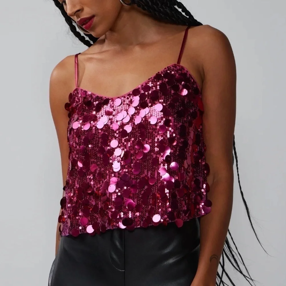 Lena | Sequin Camisole Top | Size Large - Picture 4 of 7